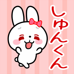 The white rabbit loves Shun-kun
