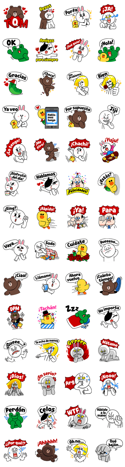 LINE characters : Love U -Spanish