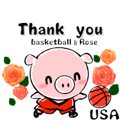 돼지, 감사, 꽃과 스포츠.