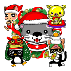 クリスマス 年末年始用小動物スタンプ Line スタンプ Line Store