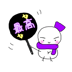 purple snowman ('OTAKU UCHIWA')