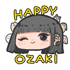 ozaki happy sticker