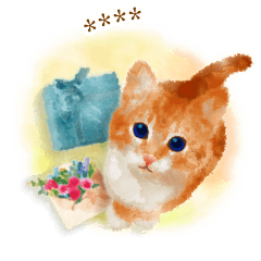 Cats & Flowers Custom Stickers [EN]