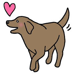 Dog stamp Labrador Retriever(chocolate)