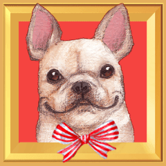 Pop-up stickers of Pet(Frenchie/brindle)