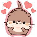 Daily Stickers of Cute Otter: Animated