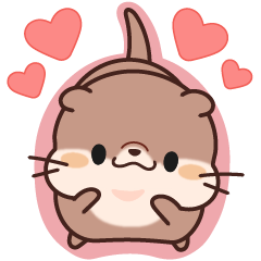 Daily Stickers of Cute Otter: Animated