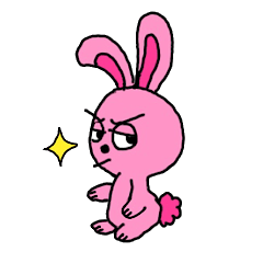 Expressive rabbit stickerr