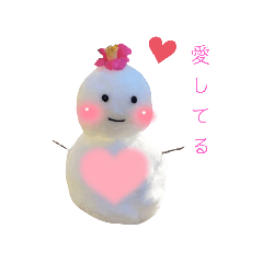 cute snowman with flower