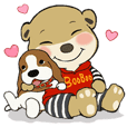 小棕熊布布11-和小巴豆(巴吉度獵犬)-甜蜜篇