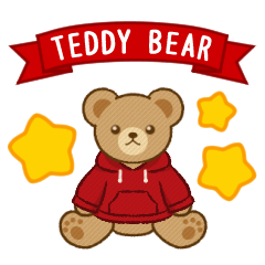 Teddy Bear Stickers[Red Hoodie Style]