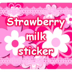 Strawberry milk sticker english ver