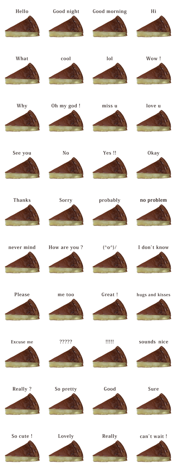 おやつ チーズケーキ と 英語 English Lineクリエイターズスタンプ Stamplist おやつ チーズケーキ と 英語 English Lineクリエイターズスタンプ Stamplist