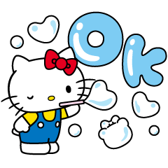 Stiker Animasi Latar Hello Kitty