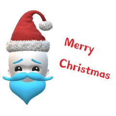 3D Merry Christmas Santa Claus