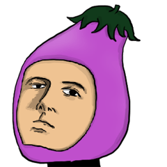 Eggplant boy stamp