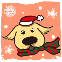 Golden retriever-Bear-merry Christmas