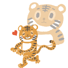 pnm365:Cute tiger life stickers