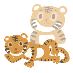pnm365: Cute tiger life stickers-no text