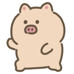 Moving little pig Sticker