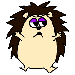 Expressive hedgehog sticker