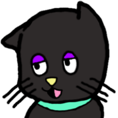 black cat haru sticker