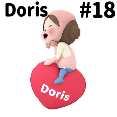 Pink Towel #18 [doris_eul] Name Sticker