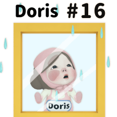 Pink Towel #16 [doris_eul] Name Sticker