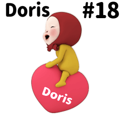 Red Towel #18 [doris_eul] Name Sticker