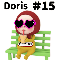 Red Towel #15 [doris_eul] Name Sticker