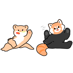 Otter and Red panda