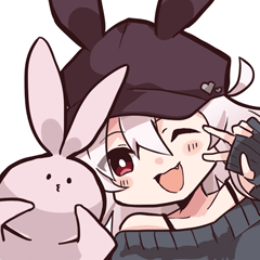 Rabbit Girl and Stuffed Rabbit