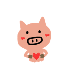 happy cute pig