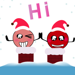 Cute cherry Christmas & New Year party
