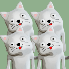 Funny moving cat Effect Stickers