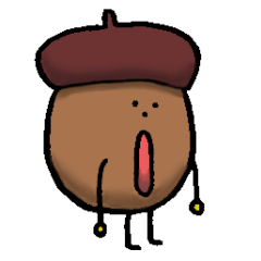 acorn in a beret