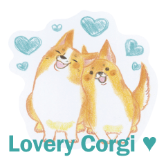 Lovely corgi dog stickers(with pencils)