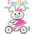 Fashionable cute rabbit (English)