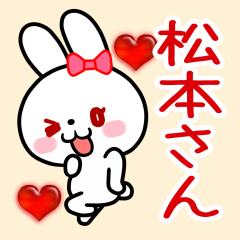 The white rabbit loves Matsumoto-san