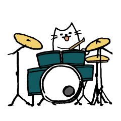 Drummer of cat [animation]