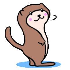 cute sticker of an otter