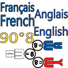 90°8 法文 . 英文