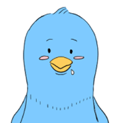 Blue bird greeting Sticker