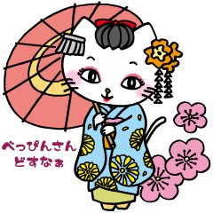 Kyoto dialect Maiko cat Kinako