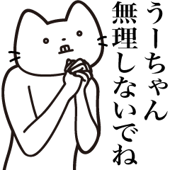 Uu-chan [Send] Beard Cat Sticker
