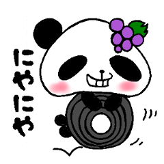 Grepe panda & Peach panda sticker