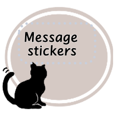 Shadow cat stickers English ver