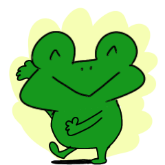 Polite frog stickers2