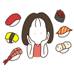shorthairgirl and sushi