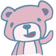 一隻粉紅色的熊